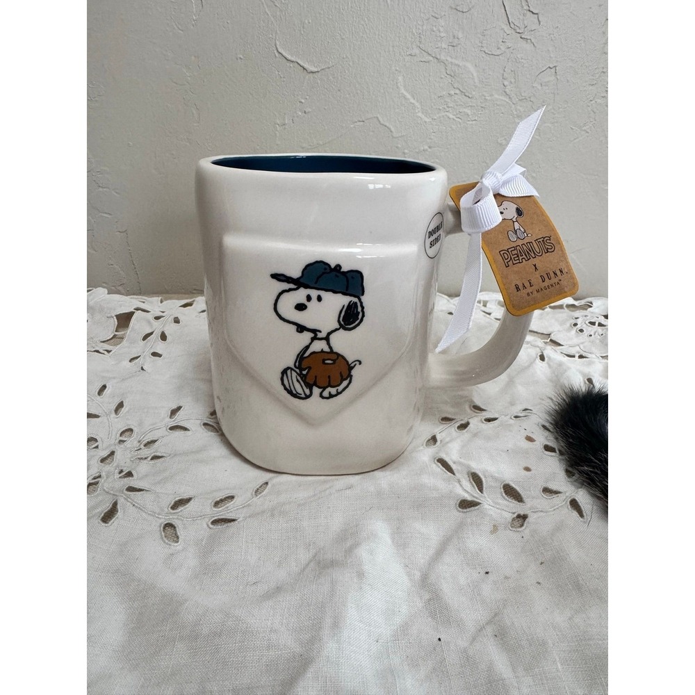 Rae Dunn PLAY BALL Snoopy baseball mug